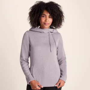 Outlet TOG24 Acer Womens Knitlook Fleece Hoody Pale Lilac Marl