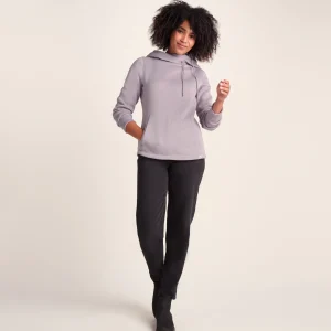 Outlet TOG24 Acer Womens Knitlook Fleece Hoody Pale Lilac Marl