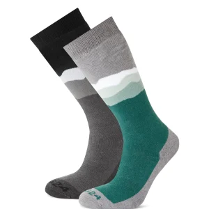 Hot TOG24 Allevard Mens Ski Socks Black/Dark Turquoise