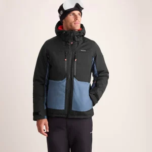 Clearance TOG24 Avoriaz Mens Ski Jacket Black/Fjord Blue