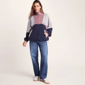 Best TOG24 Aztec Womens Fleece Jacket Mauve/Oxford Blue