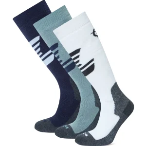 Best TOG24 Bergenz 3 Pack Womens Ski Socks Oxford Blue/Mist Grey/Optic White