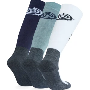 Best TOG24 Bergenz 3 Pack Womens Ski Socks Oxford Blue/Mist Grey/Optic White