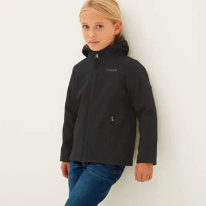Sale TOG24 Koroma Kids Softshell Hooded Jacket | Black