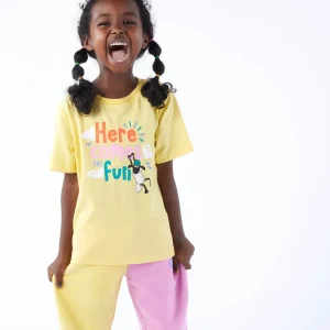 Fashion TOG24 Boreray Kids Shaun The Sheep T-Shirt Sunshine Yellow