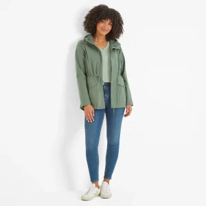 Fashion TOG24 Burradon Womens Waterproof Jacket Light Forest