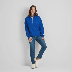New TOG24 Caldene Womens Quarter Zip Sweat Ultra Marine Blue