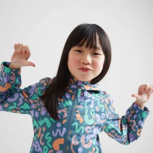 Best TOG24 Copley Kids Waterproof Jacket Blue Swirl Print