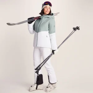 Outlet TOG24 Corvara Womens Ski Jacket Mist Grey/Optic White