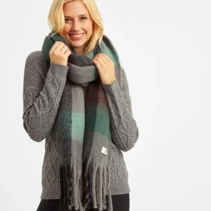 Sale TOG24 Craiden Box Check Scarf Pacific Blue