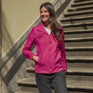 Sale TOG24 Craven Womens Waterproof Packaway Jacket Magenta Pink