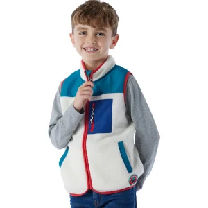 Hot TOG24 Damara Kids Shaun The Sheep Sherpa Gilet Woolly/Ocean Blue