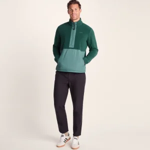 Discount TOG24 Dowson Mens Fleece Zip Neck Hydro Blue/Dark Turquoise