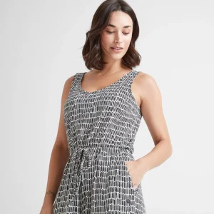 Sale TOG24 Emmie Womens Jumpsuit Black & White Dash Print Black & White Dash Print