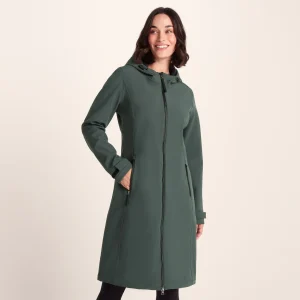 Best TOG24 Enya Womens Waterproof Softshell Long Jacket Racing Green