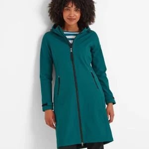 Online TOG24 Enya Womens Waterproof Softshell Long Jacket Deep Teal