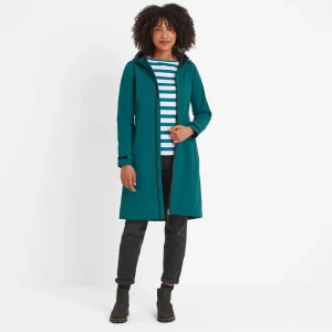 Online TOG24 Enya Womens Waterproof Softshell Long Jacket Deep Teal