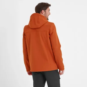 Online TOG24 Feizor Mens Shower Resistant Softshell Jacket Orange | Burnt Orange