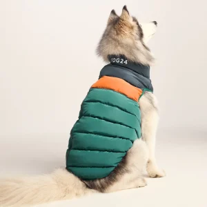New TOG24 Fetch Padded Dog Coat L Dark Indigo/Mahogany Orange/Dark Turquoise