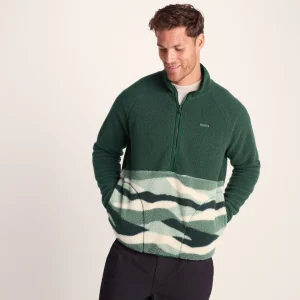 Outlet TOG24 Flaxley Mens Sherpa Fleece Racing Green Landscape Print
