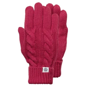 New TOG24 Grouse Cable Knit Gloves Cerise