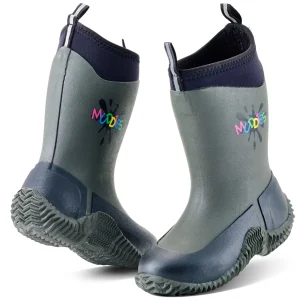 New TOG24 Grubs Boots Muddies Icicle Wellies Kids Grey