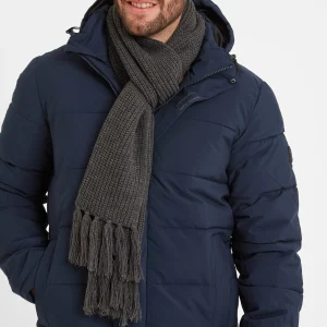 New TOG24 Hanlith Ribbed Scarf Dark Grey Marl
