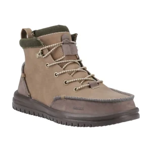 Clearance TOG24 HEYDUDE Bradley Tumbled Classic Mens Boots Nut