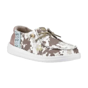 Fashion TOG24 HEYDUDE Wendy Disco Cow Womens Shoes Tan