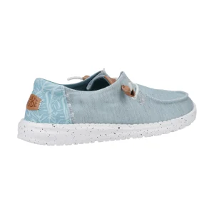 Best TOG24 HEYDUDE Wendy Heathered Slub Tropical Womens Shoe Blue