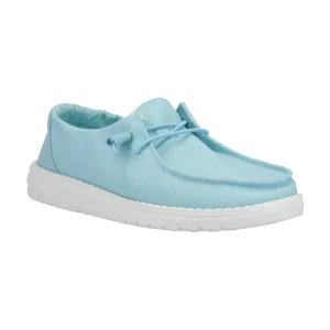Hot TOG24 HEYDUDE Wendy Womens Canvas Shoe Turquoise