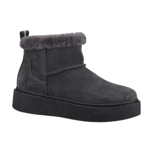 Clearance TOG24 Hush Puppies Becca Ankle Boots Womens Charcoal