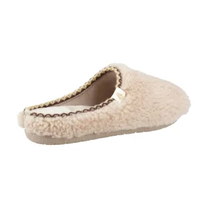 Clearance TOG24 Hush Puppies Good Slipper Teddy Mule Womens Beige