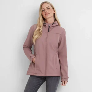 Sale TOG24 Keld Womens Softshell Hooded Jacket Mauve