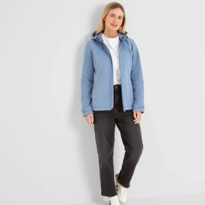 Fashion TOG24 Keld Womens Softshell Hooded Jacket Misty Blue