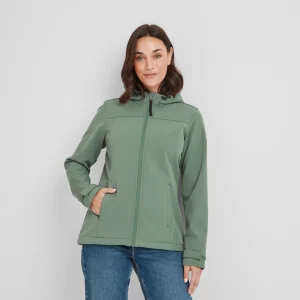 Discount TOG24 Keld Womens Softshell Hooded Jacket Light Forest