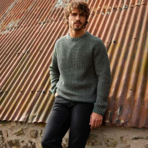 Clearance TOG24 Logan Mens Knitted Jumper Light Forest