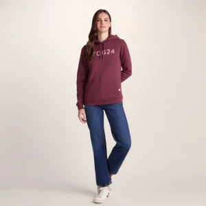 Discount TOG24 Magdalen Womens Overhead Hoody Burgundy