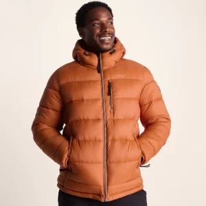Fashion TOG24 Maloney Mens Padded Jacket Mahogany Orange