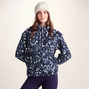 Fashion TOG24 March Womens Fleece Overhead Oxford Blue Pebble Print