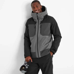 Best TOG24 Nitehawk Mens Ski Jacket Steel Grey/Soot Grey/Black