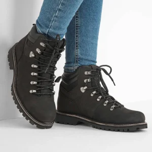 New TOG24 Outback Womens Leather Walking Boots Black