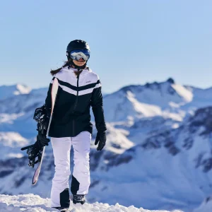 Hot TOG24 Panorama Womens Ski Jacket Black/Optic White