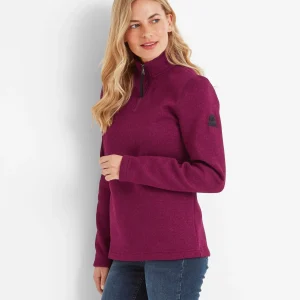 Best TOG24 Pearson Womens Fleece Zipneck In | Purple Berry Marl