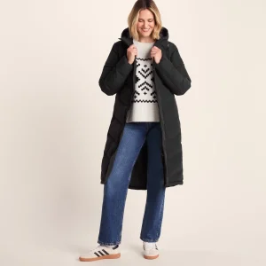 Best TOG24 Raleigh Luxe Long Womens Down Jacket Black