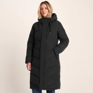 Best TOG24 Raleigh Luxe Long Womens Down Jacket Black