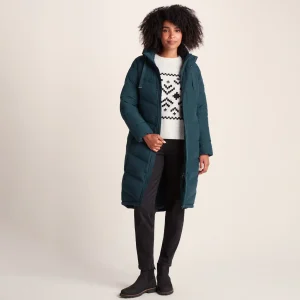 Outlet TOG24 Raleigh Luxe Long Womens Down Jacket Petrol Green