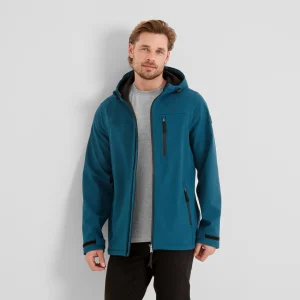 Online TOG24 Retner Mens Waterproof Softshell Hooded Jacket Marine Blue