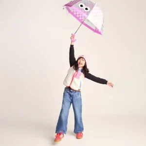 Hot TOG24 Romney Kids Shaun The Sheep Umbrella Pink White Checkerboard