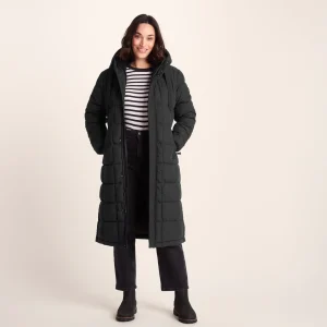 Hot TOG24 Saga Womens Heavy Padded Long Jacket Black